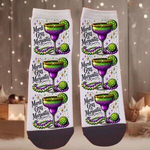 Margarita Mardi Gras Ankle Socks